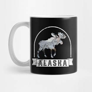 Alaska Day Moose Snowy Mountain Alaskan Tourist or Resident Mug